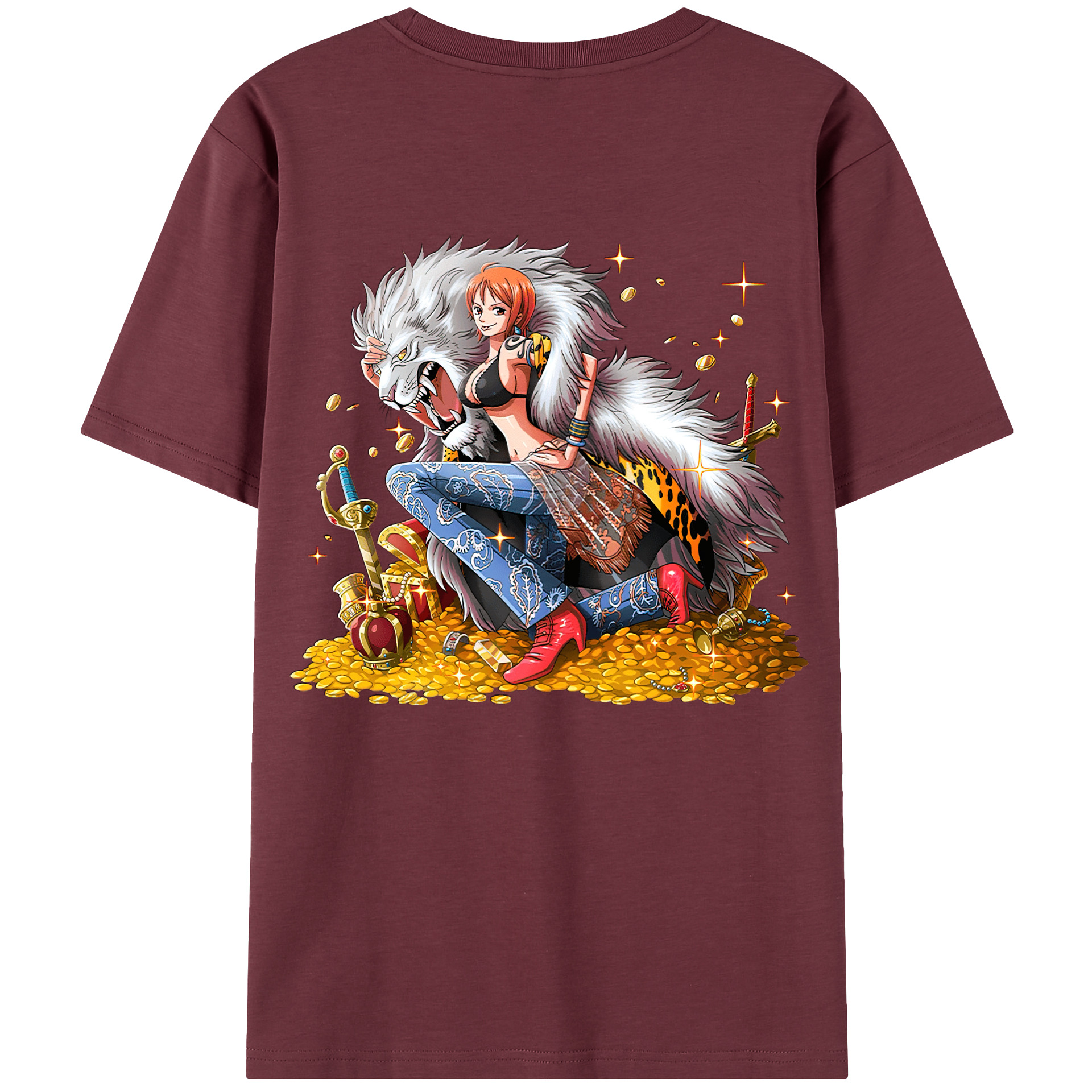 ワンピース ナミ ONE PIECE Nami 綿100％半袖Tシャツ（背面プリント）